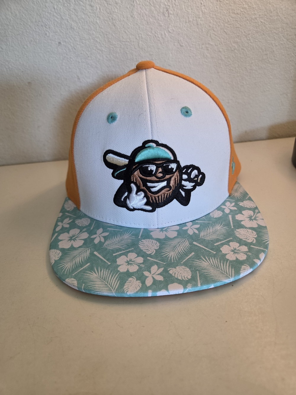 Zephyr Orange & Light Gray Baseball Cap with Black Label